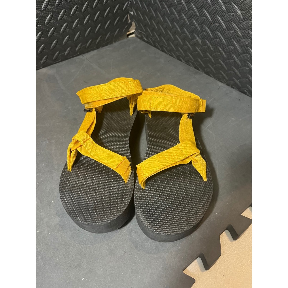 Teva Flatform Universal Sandals Womens 10 Yellow Chunky Platform 1008844 - Picture 2 of 7